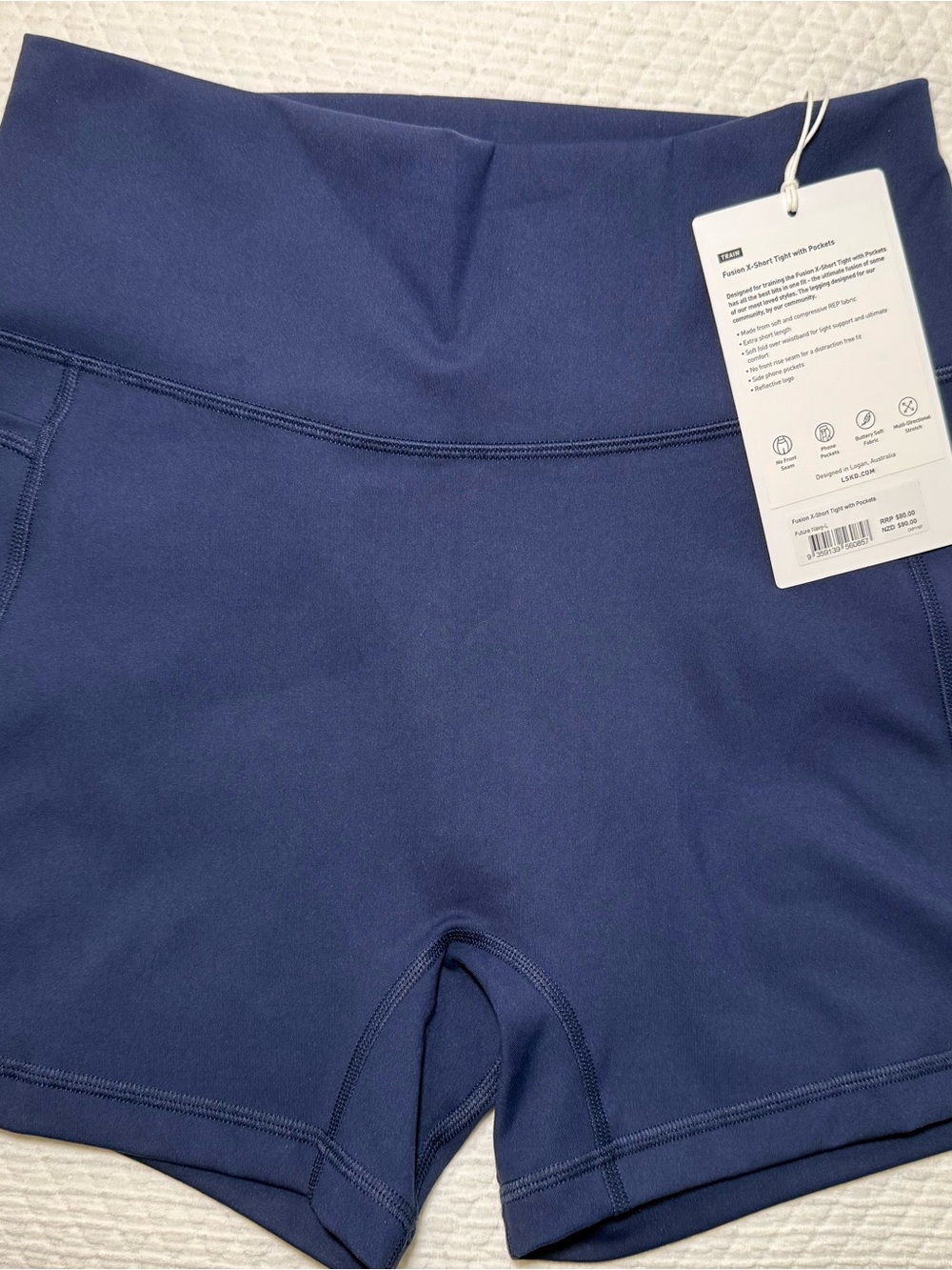 NWT LSKD Fusion X-Short Tight with Pockets - Future Navy